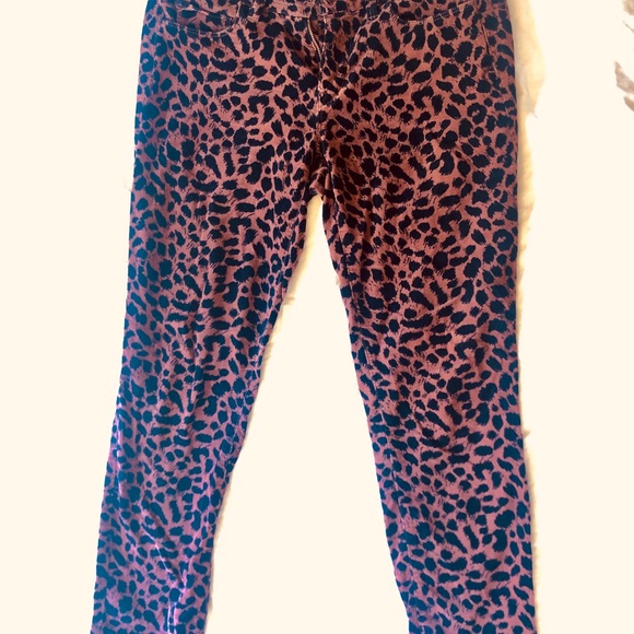 Ann Taylor Loft - Velvet Cheetah print pants - Picture 2 of 8